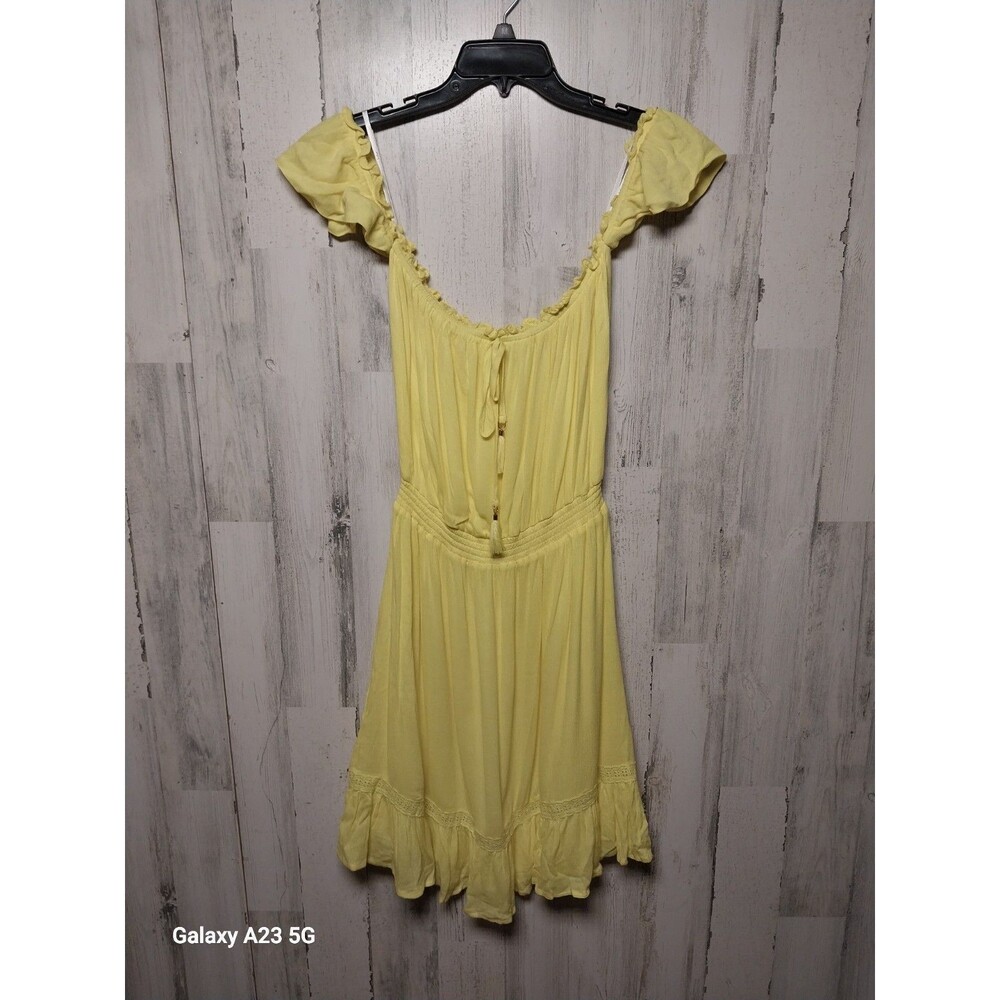 Lulu's Women's Large Yellow Off Shoulder Dress
